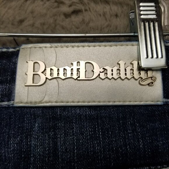 Boot Daddy Jeans Womens 10 Petite Blue Bootcut Stretch Denim *Altered* - Picture 13 of 16